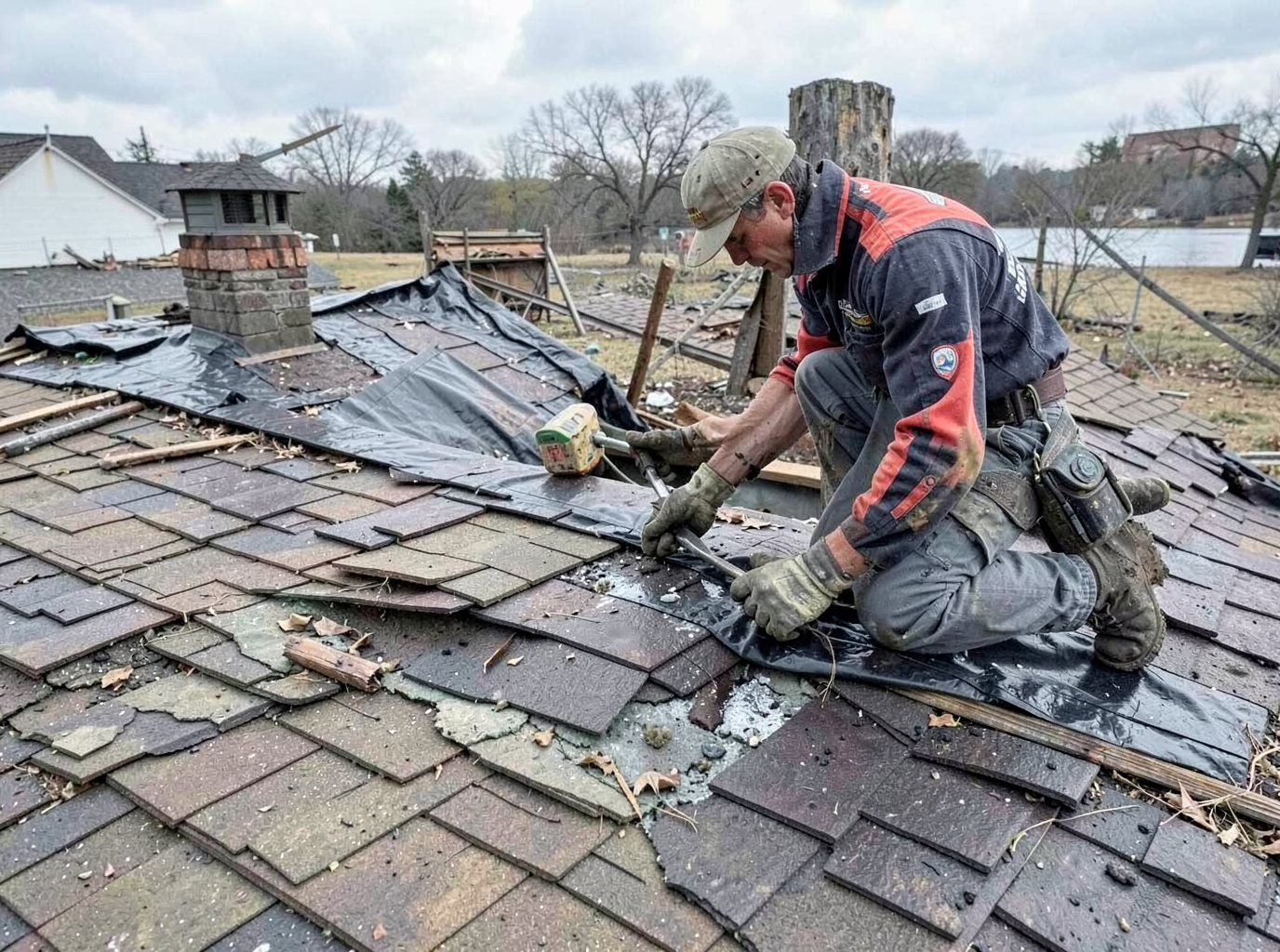 Storm Damage Roof Repair in Topeka